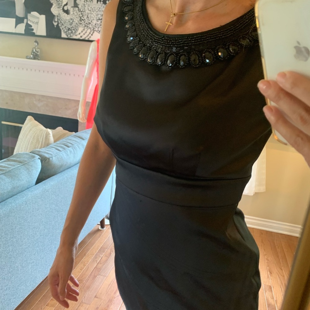 SATIN LITTLE BLACK DRESS 🖤 - Picture 4 of 5